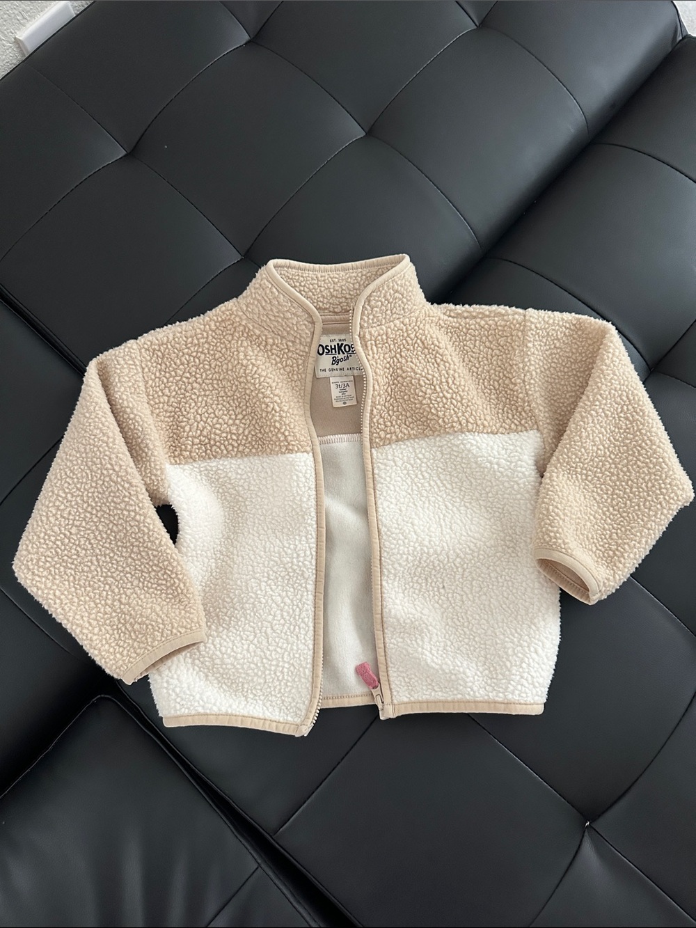 OshKosh B'gosh Two-Tone Cream and Beige Sherpa Jacket